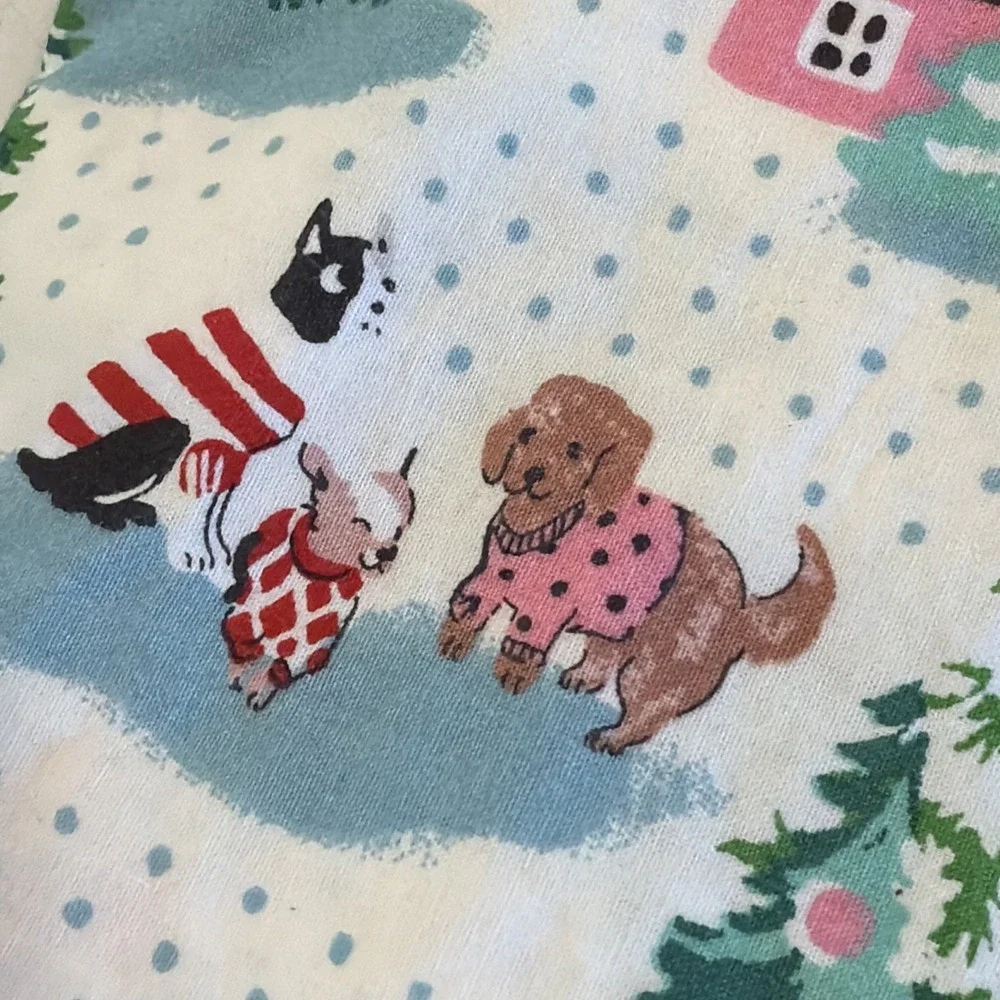 Cath Kidston Shine Bright Christmas Village Queen Flat Sheet 90